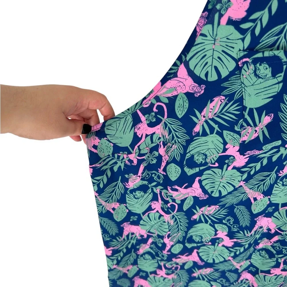Torrid x Disney The Jungle Book Georgette All Over Print Sleeveless Blouse Tank - Picture 4 of 11